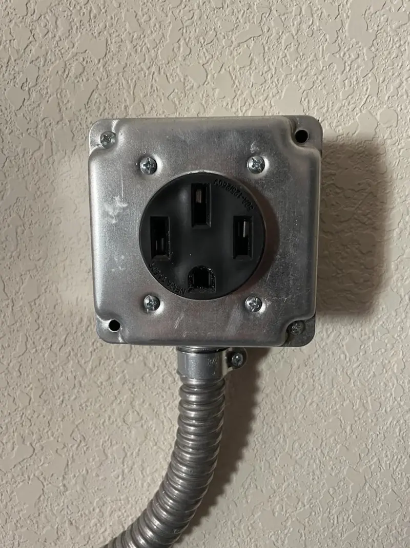 NEMA 14-50 outlet installed for Smart Home Electrical in Spring Lake Park